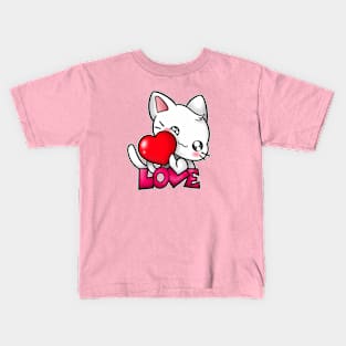 Kitty love 2 Kids T-Shirt